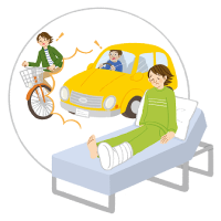 自転車で、スピードを出しすぎ転倒…