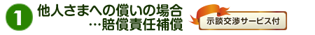 他人さまへの償いの場合・・・賠償責任補償