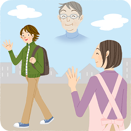 父親が不慮の事故で帰らぬ人に、のイラスト